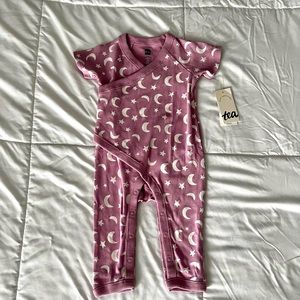 Tea Collection Purple Sleeper Onesie 3-6 months